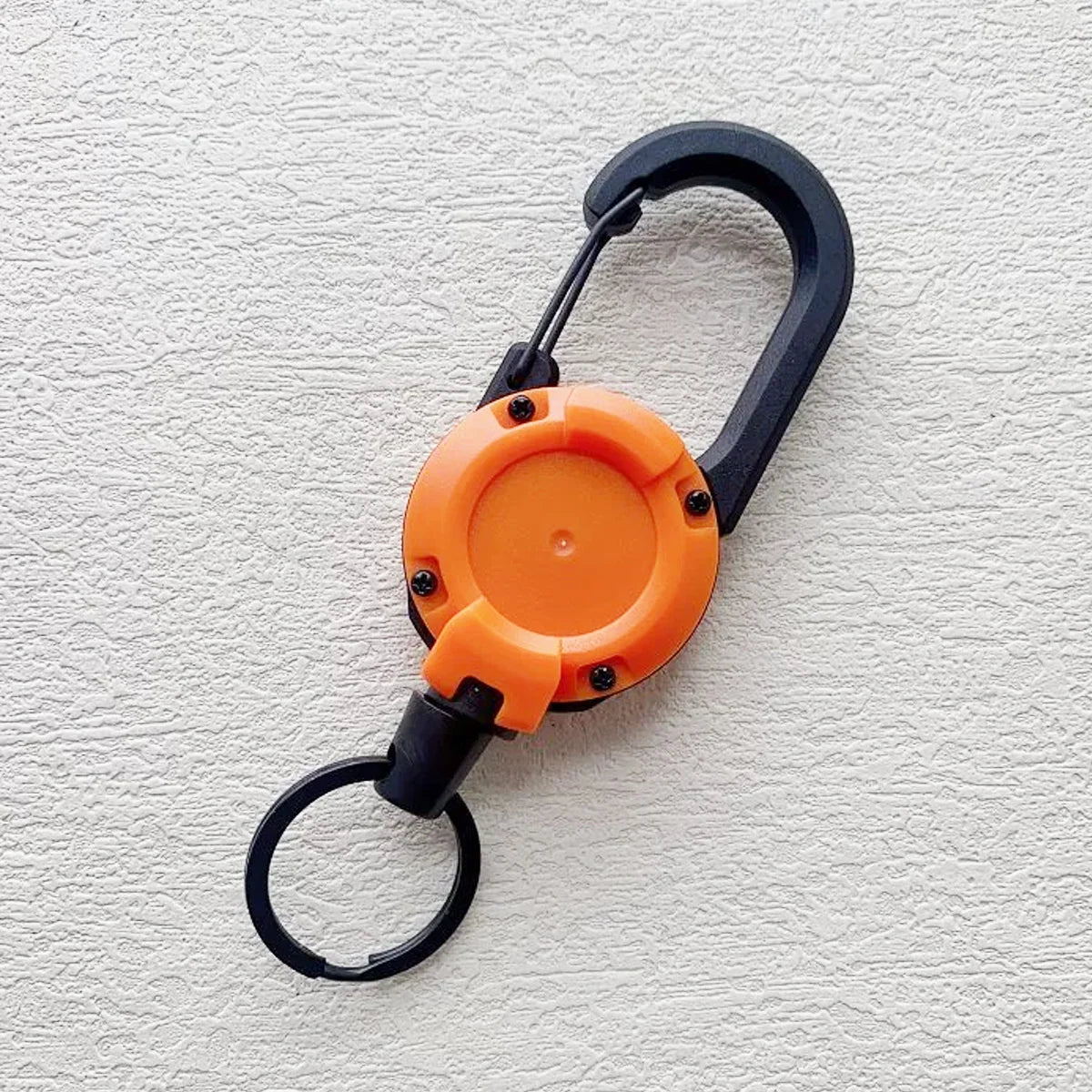 Camping Heavy Duty muss have Retractable Badge Reel Anti-theft Metal Easy-to-pull Buckle Rope Elastic Keychain Sporty Retractable Key Ring Tools