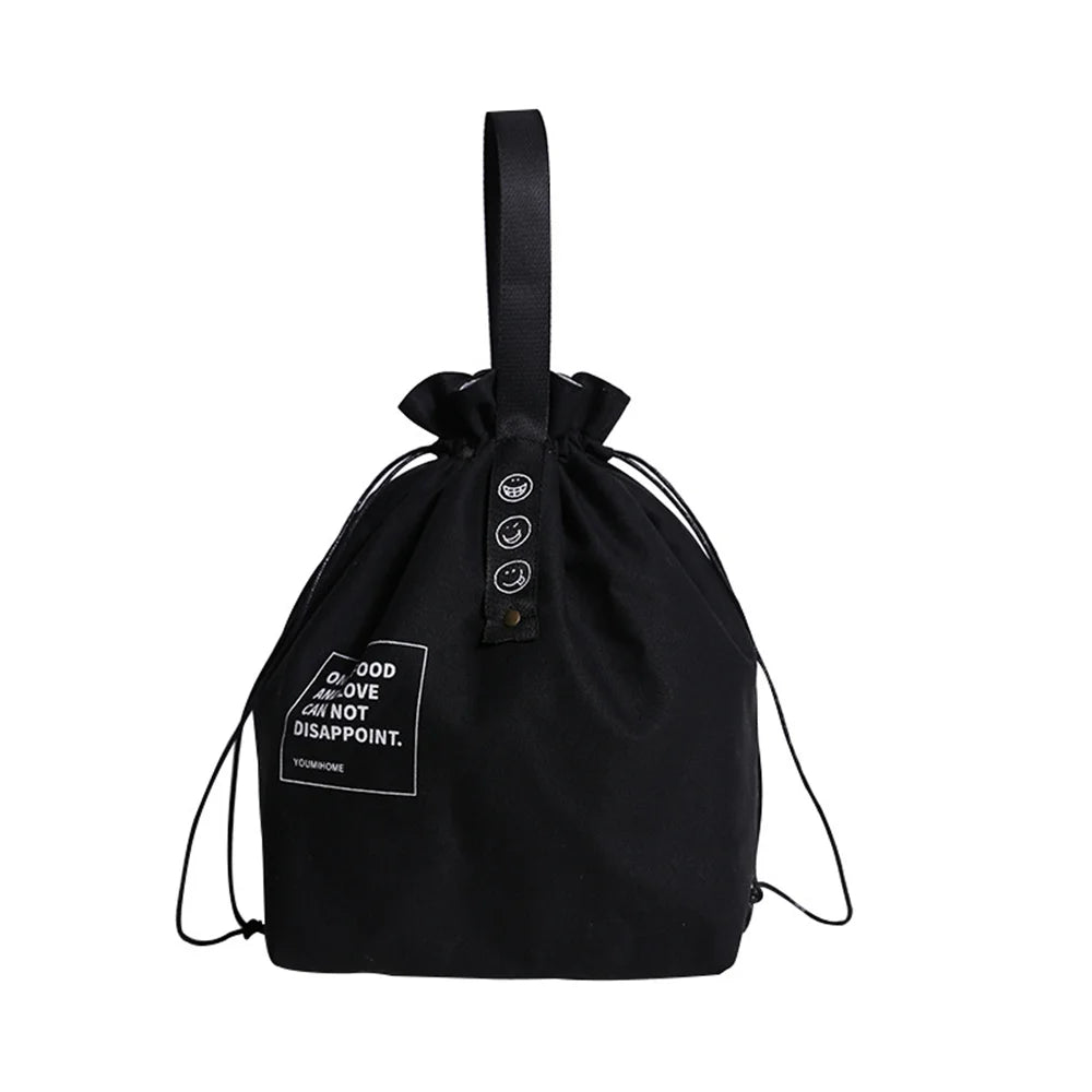 Canvas Lunch Bag Handbag Outdoor Portable Picnic Dinner Container School Fresh Keeping Food Storage Used For Picnics And Travel