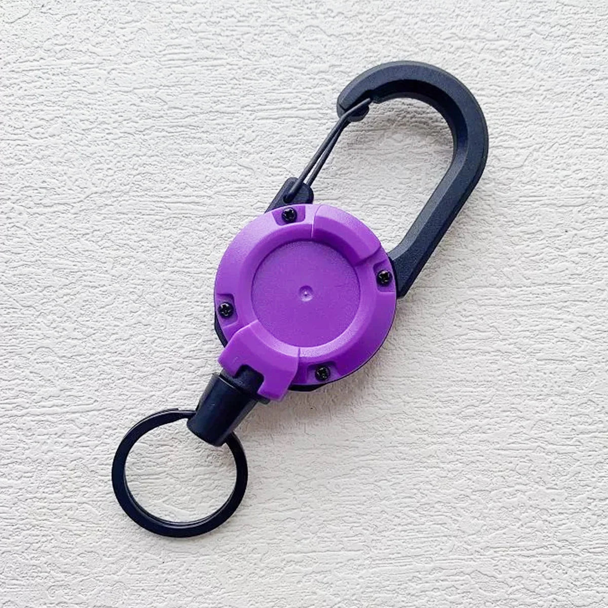 Camping Heavy Duty muss have Retractable Badge Reel Anti-theft Metal Easy-to-pull Buckle Rope Elastic Keychain Sporty Retractable Key Ring Tools